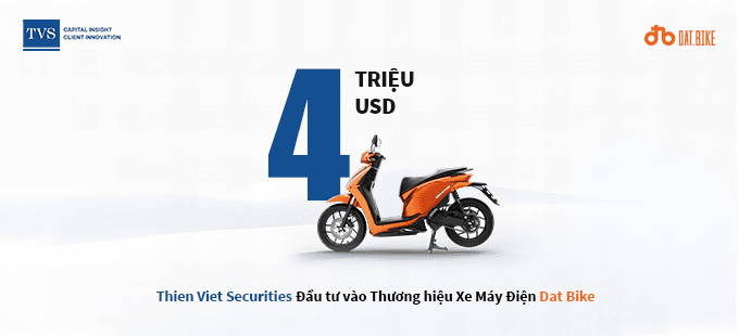 TVS RÓT 4 TRIỆU ĐÔ VÀO XE MÁY ĐIỆN DAT BIKE